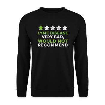 Lyme Disease Warrior Lyme Disease Awareness Month - Unisex Sweatshirt - black - Front - Alina (178cm) & Michal (187cm)