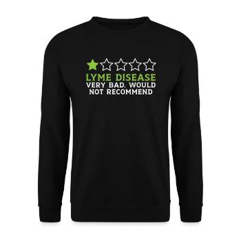 Lyme Disease Warrior Lyme Disease Awareness Month - Unisex Sweatshirt - black - Front - Alina (178cm) & Michal (187cm)