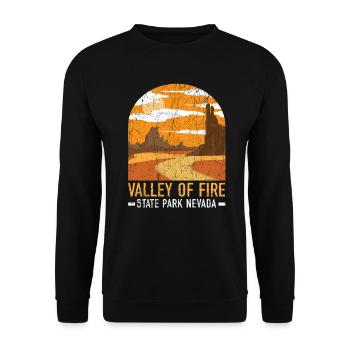 Valley Of Fire State Park Nevada USA Nevadans - Unisex Sweatshirt - black - Front - Alina (178cm) & Michal (187cm)