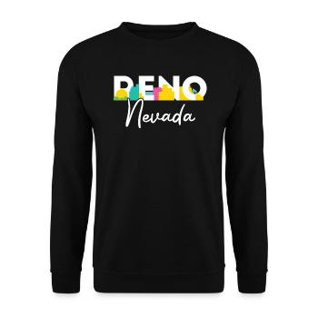 Reno Nevada USA America Nevadians Nevadans - Unisex Sweatshirt - black - Front - Alina (178cm) & Michal (187cm)