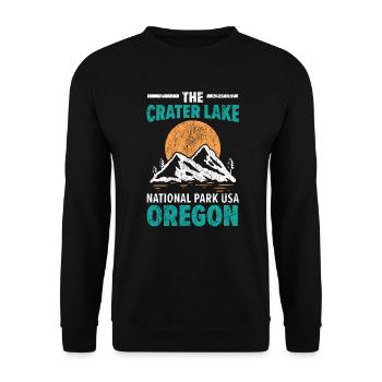 The Crater Lake National Park USA Oregon America - Unisex Sweatshirt - black - Front - Alina (178cm) & Michal (187cm)