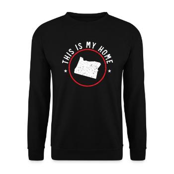 C’est ma maison Oregon USA Amérique Oregoniens - Sweat-shirt Unisexe - noir - Devant - Alina (178cm) & Michal (187cm)