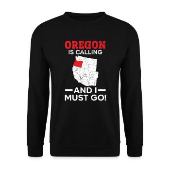 L’Oregon appelle et je dois aller en Amérique Oregonians - Sweat-shirt Unisexe - noir - Devant - Alina (178cm) & Michal (187cm)