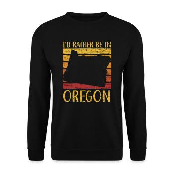 Je préfère être en Oregon USA Amérique Oregoniens - Sweat-shirt Unisexe - noir - Devant - Alina (178cm) & Michal (187cm)