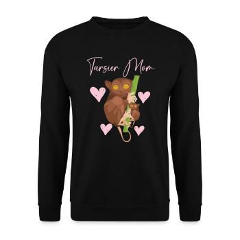 Tarsier Maman Grands Yeux Arbres Forêt Amoureux des Animaux - Sweat-shirt Unisexe - noir - Devant - Alina (178cm) & Michal (187cm)