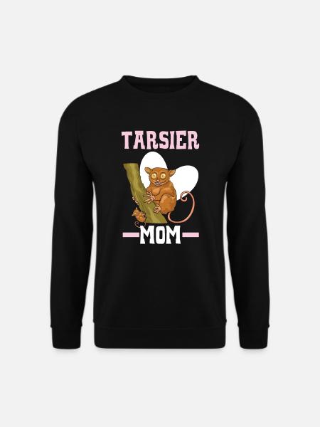Tarsier Mama Große Augen Bäume Wald Tierliebhaber - Unisex Pullover - Schwarz