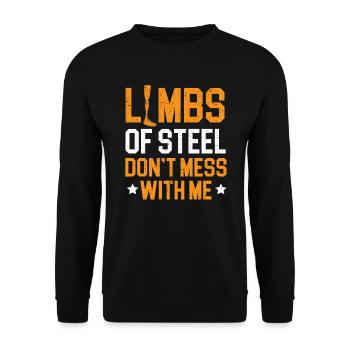 Amputationsrollstuhl Behinderter Amputierter Amputierter - Unisex Pullover - Schwarz - Vorne - Alina (178cm) & Michal (187cm)