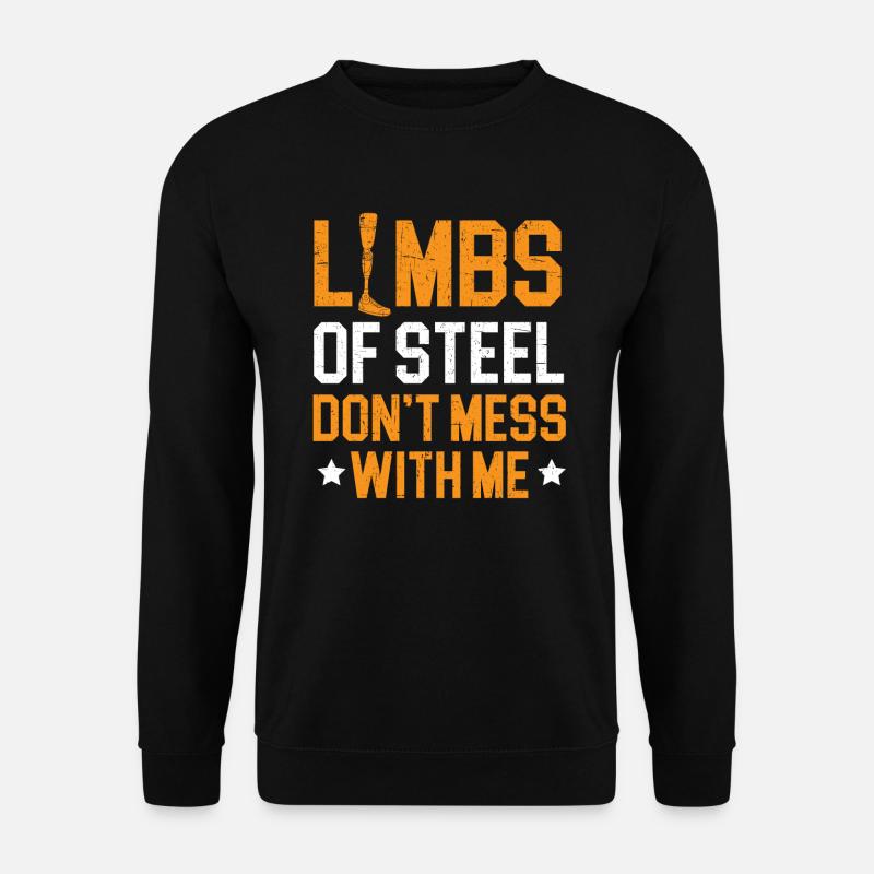 Amputationsrollstuhl Behinderter Amputierter Amputierter - Unisex Pullover - Schwarz