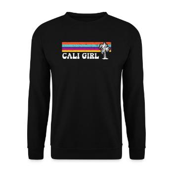 Cali Girl Kalifornien USA Amerika Kalifornier - Unisex Pullover - Schwarz - Vorne - Alina (178cm) & Michal (187cm)