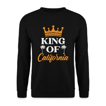 König von Kalifornien Amerika Kalifornien Kalifornien USA - Unisex Pullover - Schwarz - Vorne - Alina (178cm) & Michal (187cm)