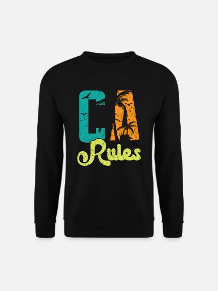 CA Rules Kalifornien USA Amerika Kalifornisch - Unisex Pullover - Schwarz