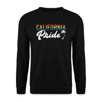 California Pride LGBTQ America Californian USA - Unisex Sweatshirt - black - Front - Alina (178cm) & Michal (187cm)