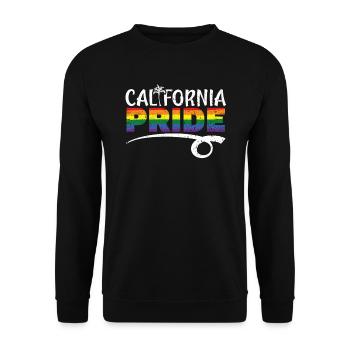 California Pride LGBTQ Amerika Kalifornien USA - Unisex Pullover - Schwarz - Vorne - Alina (178cm) & Michal (187cm)