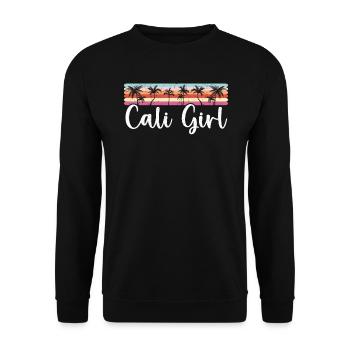 Cali Girl Kalifornien USA Amerika Kalifornier - Unisex Pullover - Schwarz - Vorne - Alina (178cm) & Michal (187cm)