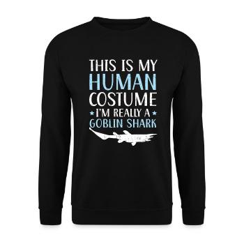 Ich bin wirklich ein Goblin Shark Animal Marine Biologe - Unisex Pullover - Schwarz - Vorne - Alina (178cm) & Michal (187cm)