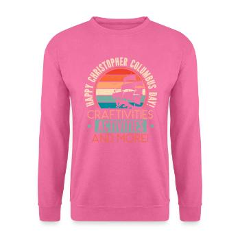 Joyeux Christopher Columbus Day Italo-Américain - Sweat-shirt Unisexe - rose - Devant