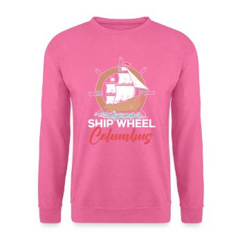 Roue de navire Columbus Day Christophe Colomb - Sweat-shirt Unisexe - rose - Devant
