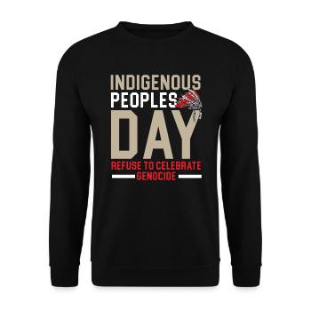 Indigenous Peoples Day Native American Pride - Unisex Sweatshirt - black - Front - Alina (178cm) & Michal (187cm)
