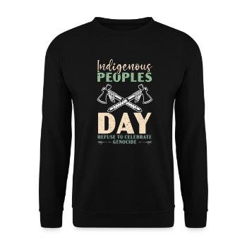 Indigenous Peoples Day Native American Pride - Unisex Sweatshirt - black - Front - Alina (178cm) & Michal (187cm)