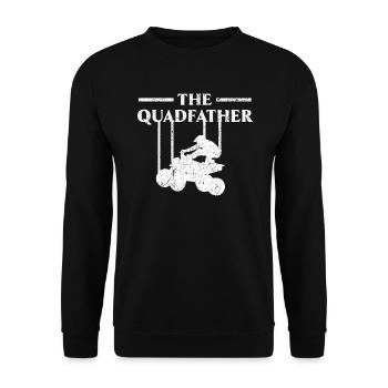 The Quadfather ATV Offroading Offroad Fathers Day - Unisex Sweatshirt - black - Front - Alina (178cm) & Michal (187cm)