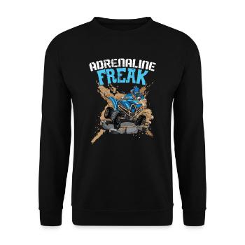 Adrenaline Freak Quad Bike ATV Offroading Offroad - Unisex Sweatshirt - black - Front - Alina (178cm) & Michal (187cm)