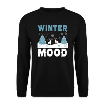 Humeur hivernale Neige Climat enneigé Saison hivernale - Sweat-shirt Unisexe - noir - Devant - Alina (178cm) & Michal (187cm)