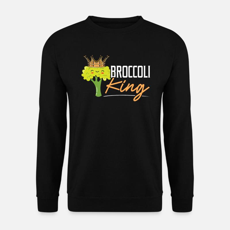 Brokkoli King Broccoholic Gemüse vegetarisch - Unisex Pullover - Schwarz