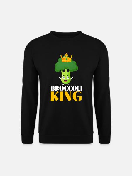 Broccoli King Broccoholic Vegetable Vegetarian - Unisex Sweatshirt - black