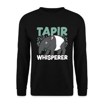 Tapir Flüsterer Wildtier Tier Zoowärter Tapir - Unisex Pullover - Schwarz - Vorne - Alina (178cm) & Michal (187cm)