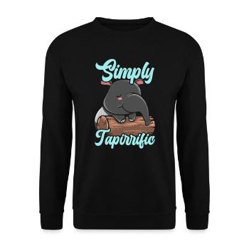 Einfach Tapirrific Wildlife Animal Zookeeper Tapir - Unisex Pullover - Schwarz - Vorne - Alina (178cm) & Michal (187cm)