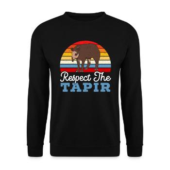 Respektieren Sie den Tapir Wildlife Animal Zookeeper Tapir - Unisex Pullover - Schwarz - Vorne - Alina (178cm) & Michal (187cm)
