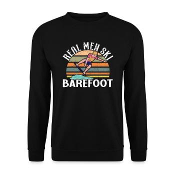Waterskiing Water Skiing Surface Water Sport Waves - Unisex Sweatshirt - black - Front - Alina (178cm) & Michal (187cm)