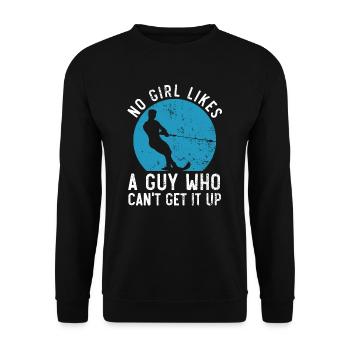 Waterskiing Water Skiing Surface Water Sport Waves - Unisex Sweatshirt - black - Front - Alina (178cm) & Michal (187cm)