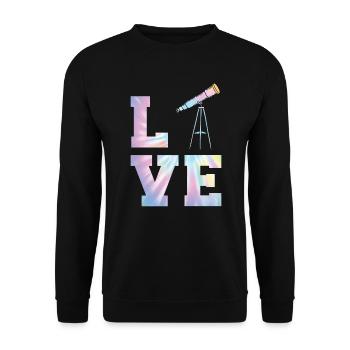 Télescope Astronome Astronome Constellations - Sweat-shirt Unisexe - noir - Devant - Alina (178cm) & Michal (187cm)