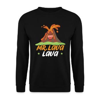 Mr. Lava Lava Earth Science Volcano Scientist - Unisex Sweatshirt - black - Front - Alina (178cm) & Michal (187cm)