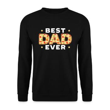 Best Dad Ever Pizza Eater Italian Dish Fathers Day - Unisex Sweatshirt - black - Front - Alina (178cm) & Michal (187cm)