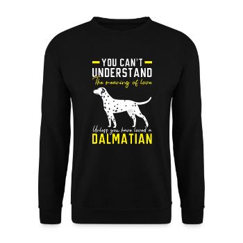 Spot Squad Paw Love Puppy Éleveur Dalmatien Chien - Sweat-shirt Unisexe - noir - Devant - Alina (178cm) & Michal (187cm)