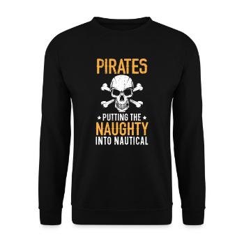 Les pirates mettent Naughty dans les Caraïbes nautiques - Sweat-shirt Unisexe - noir - Devant - Alina (178cm) & Michal (187cm)