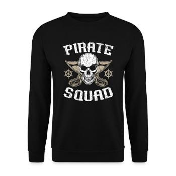 Pirate Squad Caraïbes Buccaneer Pirate Lover - Sweat-shirt Unisexe - noir - Devant - Alina (178cm) & Michal (187cm)