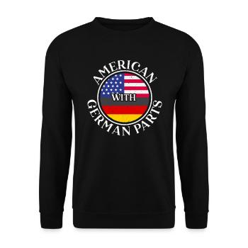 Américain avec partie allemande USA Allemagne Von Steuben - Sweat-shirt Unisexe - noir - Devant - Alina (178cm) & Michal (187cm)