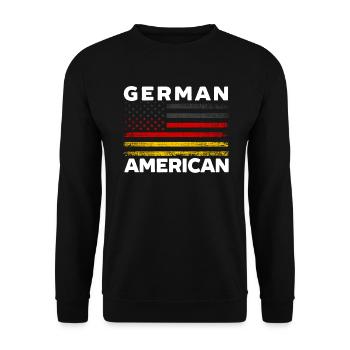 Usa Allemagne Drapeau Germano Américain Von Steuben Day - Sweat-shirt Unisexe - noir - Devant - Alina (178cm) & Michal (187cm)