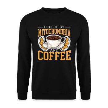 Fueled By Mitochondria And Coffee Science - Unisex Sweatshirt - black - Front - Alina (178cm) & Michal (187cm)