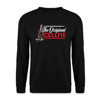 The Original Cellfie Science Lover Microbiology - Unisex Sweatshirt - black - Front - Alina (178cm) & Michal (187cm)