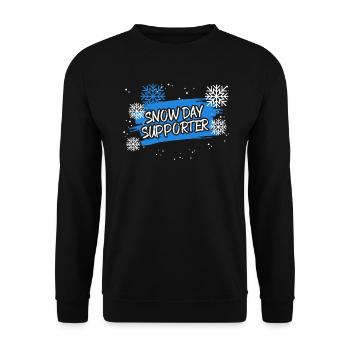 Snow Day Supporter Ice Cold Snowy Winter Season - Unisex Sweatshirt - black - Front - Alina (178cm) & Michal (187cm)