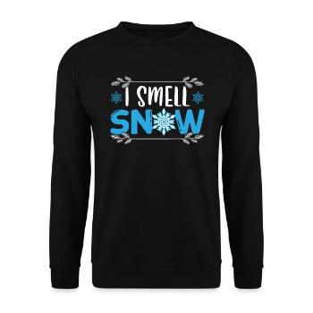 I Smell Snow Lover Ice Cold Snowy Winter Season - Unisex Sweatshirt - black - Front - Alina (178cm) & Michal (187cm)