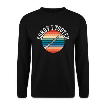 Désolé j’ai Tooted clarinettiste musicien - Sweat-shirt Unisexe - noir - Devant - Alina (178cm) & Michal (187cm)