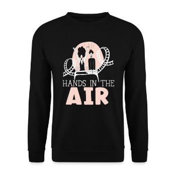 Montagnes russes Hands In The Air Roller Coaster - Sweat-shirt Unisexe - noir - Devant - Alina (178cm) & Michal (187cm)