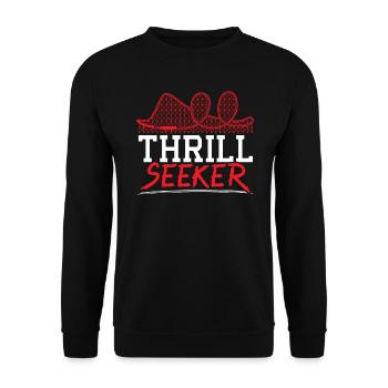 Thrill Seeker Roller Coaster Ride Rollercoaster - Sweat-shirt Unisexe - noir - Devant - Alina (178cm) & Michal (187cm)