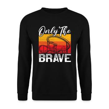 Seulement les braves montagnes russes Buddy - Sweat-shirt Unisexe - noir - Devant - Alina (178cm) & Michal (187cm)