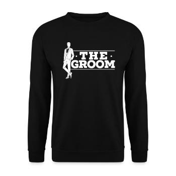 The Groom Stag Night Wedding Bachelor Party - Unisex Sweatshirt - black - Front - Alina (178cm) & Michal (187cm)